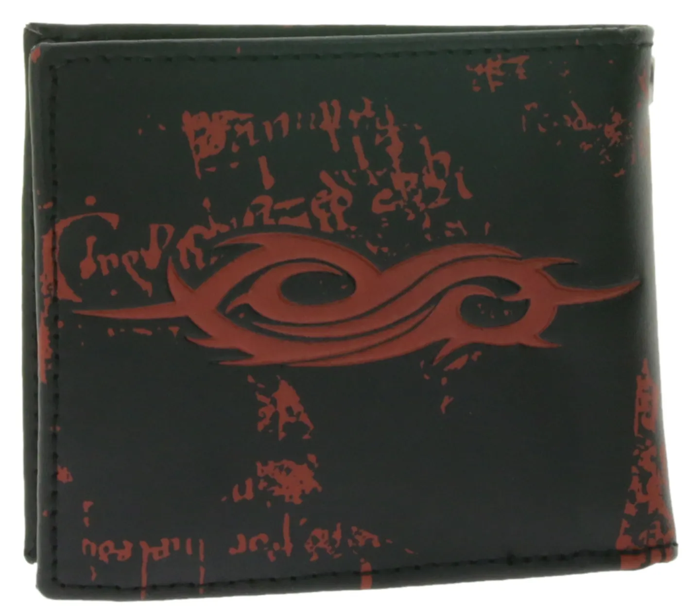 Portemonnaies & Geldbörsen*BioworldMerch SLIPKNOT Leder-Geldbörse mit rotem auffälligen-Motiv und Aufbewahrungsbox Metalldruckknöpfen und Kette Rockiger Gothic-Style LW111132SLP Schwarz/Rot