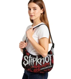 Rucksäcke & Taschen*BioworldMerch Slipknot Metal-Band Umhänge-Tasche stylische Einkaufstasche Fan-Artikel LB111185SLPO Schwarz/Rot/Weiß