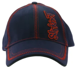 Caps & Mützen*BioworldMerch Slipknot Unisex Base Cap mit Bandschriftzug und Ziernähten Freizeit-Cap 3218SLP Blau/Rot