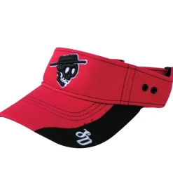Caps & Mützen*Bio-Domes Headgear Social Distortion Visor-Cap Metal-Band mit Totenkopf-Stickerei Fan-Mütze 2409SCD Rot