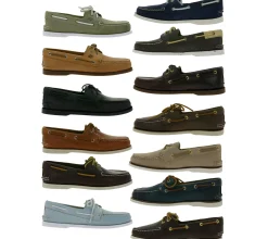 Bootsschuhe & Segelschuhe|Segelschuhe & Bootsschuhe*SPERRY Authentic Original 2-Eye Leather Bootsschuhe für Herren oder Damen Echtleder-Halbschuhe Schwarz, Braun, Beige, Blau