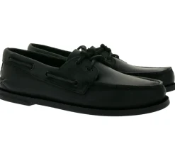 Bootsschuhe & Segelschuhe|Segelschuhe & Bootsschuhe*SPERRY Authentic Original 2-Eye Leather Bootsschuhe für Herren oder Damen Echtleder-Halbschuhe Schwarz, Braun, Beige, Blau