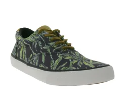 Bootsschuhe & Segelschuhe*SPERRY Striper II CVO Seacycled nachhaltiger Herren Canvas-Sneaker mit Wave-Siping-Technologie und Palmendruck STS25131 Schwarz