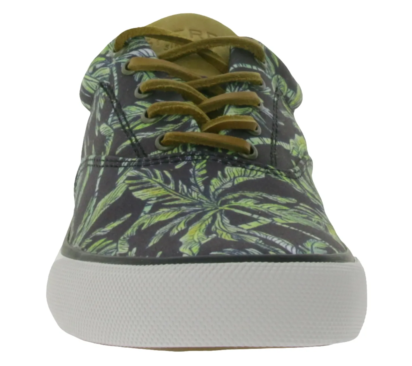 Bootsschuhe & Segelschuhe*SPERRY Striper II CVO Seacycled nachhaltiger Herren Canvas-Sneaker mit Wave-Siping-Technologie und Palmendruck STS25131 Schwarz