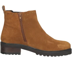 Boots & Stiefel*SPM Lano Damen Echtleder Stiefelette mit Nietenbesatz Chelsea Boots 11000017-03002-935 Braun