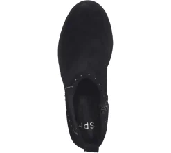 Boots & Stiefel*SPM Lano Damen Echtleder Stiefelette mit Nietenbesatz Chelsea Boots 11000017-03002-015 Schwarz
