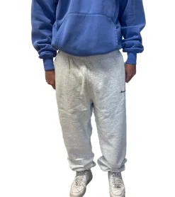 Fitnessmode & Jogginghosen|Hosen & Jeans*Sporty & Rich Unisex Jogginghose mit Serifenlogo Trainingshose Oversized Sweatpants Grau