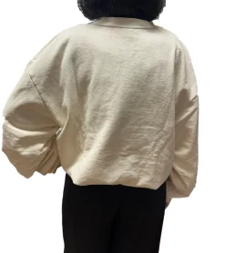 Sweater & Pullover|Pullover & Sweater*Sporty & Rich Unisex Sweatshirt mit Rundhalsausschnitt Logo-Schriftzug und Front Print Creme/Kastanienbraun