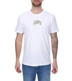 T-Shirts & Tank Tops*STAPLE Montrose Herren Baumwoll-Shirt mit großem Vogel-Rückenprint T-Shirt Rundhals-Shirt 2209C6996 Weiß