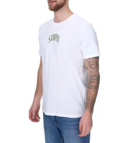 T-Shirts & Tank Tops*STAPLE Montrose Herren Baumwoll-Shirt mit großem Vogel-Rückenprint T-Shirt Rundhals-Shirt 2209C6996 Weiß