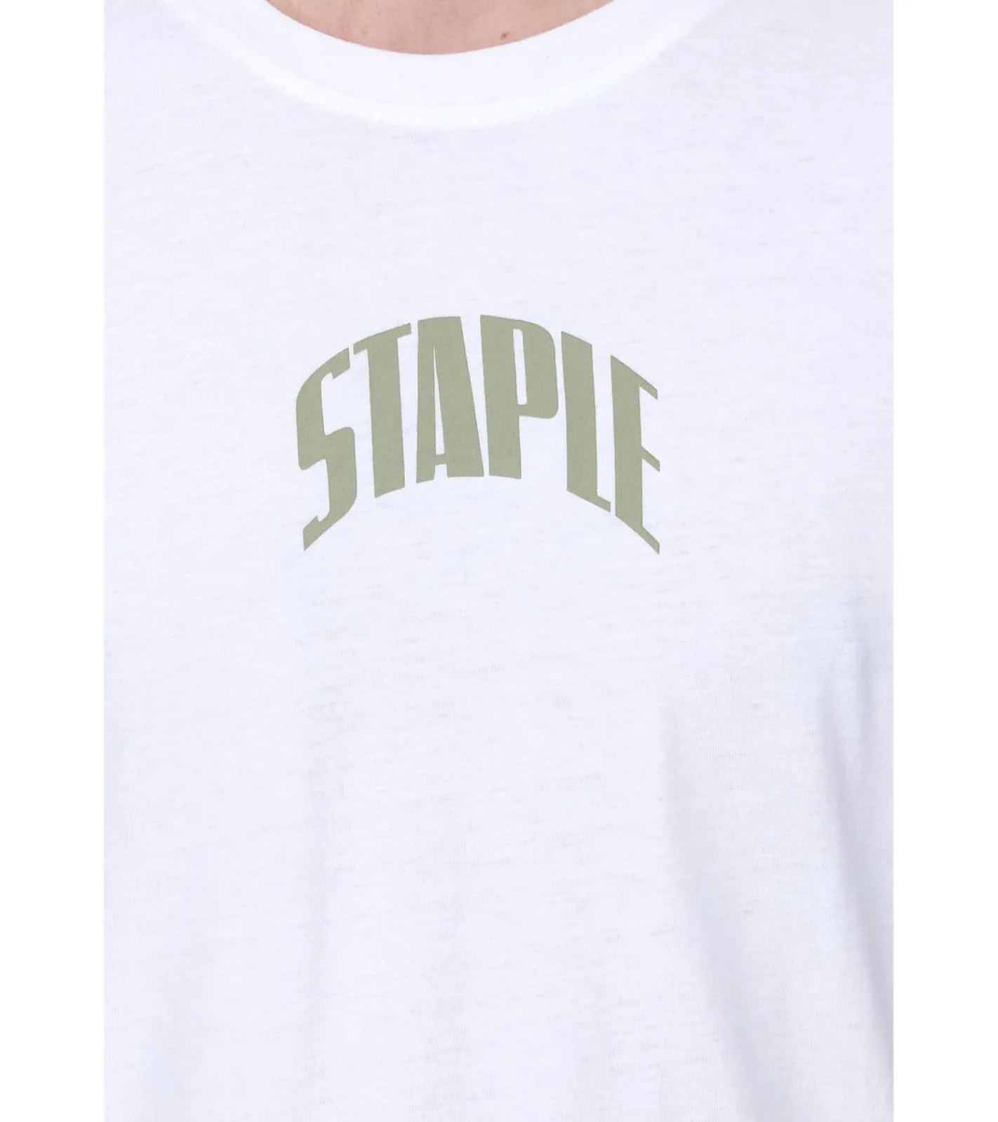 T-Shirts & Tank Tops*STAPLE Montrose Herren Baumwoll-Shirt mit großem Vogel-Rückenprint T-Shirt Rundhals-Shirt 2209C6996 Weiß