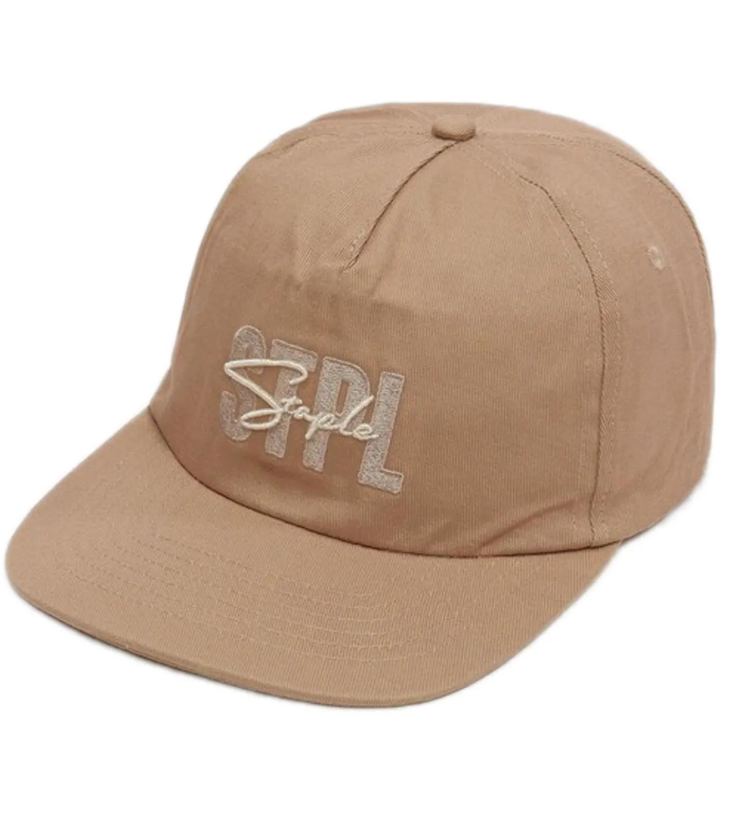 Caps & Mützen*STAPLE Sage Herren Snapback-Cap mit Marken-Schriftzug auf der Front Baumwoll-Cap 2302X7198 Braun