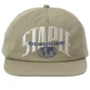 Caps & Mützen*STAPLE Sage Herren Snapback-Cap mit Marken-Schriftzug auf der Front Baumwoll-Cap 2209X6993 Olivgrün
