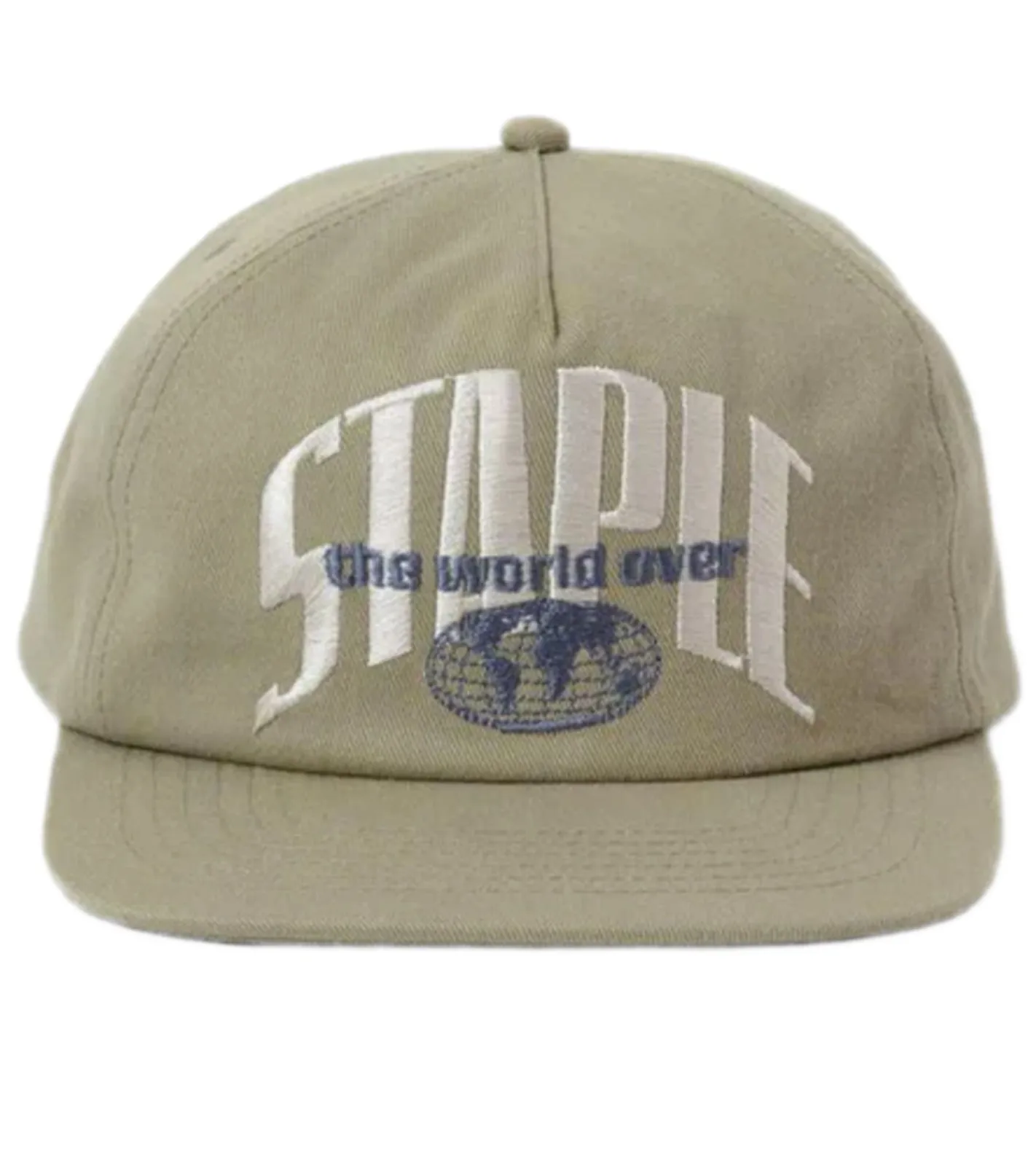 Caps & Mützen*STAPLE Sage Herren Snapback-Cap mit Marken-Schriftzug auf der Front Baumwoll-Cap 2209X6993 Olivgrün