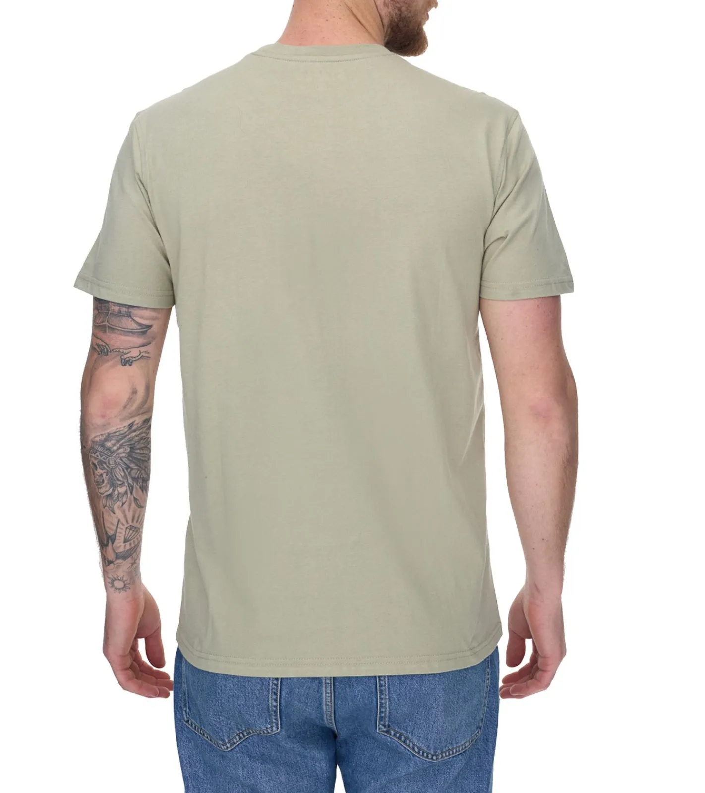 T-Shirts & Tank Tops*STAPLE Sage Herren T-Shirt modisches Baumwoll-Shirt mit großem Schlangen und Adler Print 2209C6995 Olivgrün