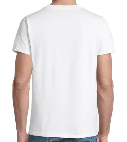 T-Shirts & Tank Tops*steffen klein Herren T-Shirt Baumwoll-Shirt mit Silikon-Badge Rundhals-Shirt 906241 Weiß