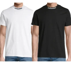 T-Shirts & Tank Tops*steffen klein Herren T-Shirt Baumwoll-Shirt mit Logo-Schriftzug am Hals Rundhals-Shirt in Schwarz oder Weiß
