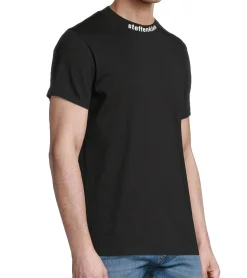 T-Shirts & Tank Tops*steffen klein Herren T-Shirt Baumwoll-Shirt mit Logo-Schriftzug am Hals Rundhals-Shirt in Schwarz oder Weiß