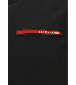 T-Shirts & Tank Tops*steffen klein Herren T-Shirt Baumwoll-Shirt mit Silikon-Badge Rundhals-Shirt 906251 Schwarz
