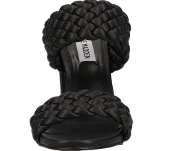 Zehentrenner & Sandalen*Steve Madden Tangle Damen Absatz-Pantoletten mit Flechtriemen Schlappen SM11001435-02002-001 Schwarz