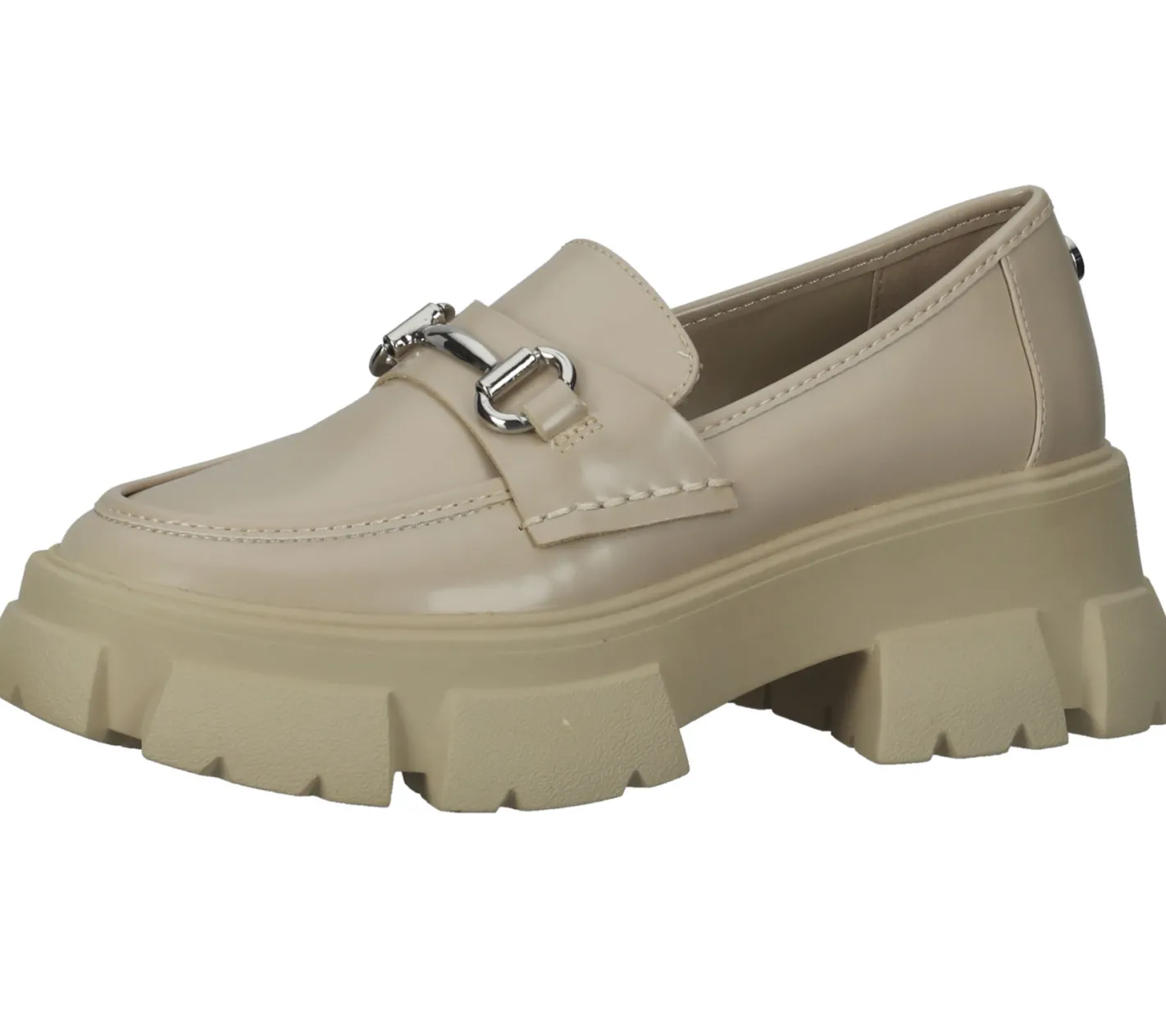 Ballerinas & Slipper|Halbschuhe & Pumps*Steve Madden Trifecta Plateau-Schuhe Retro Loafer Halbschuhe SM11001855-02002-166 Beige