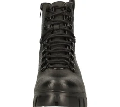 Boots & Stiefel*STEVEN NEW YORK Damen Echtleder Stiefelette Schnür-Schuhe SNY11000103-03003-014 Schwarz
