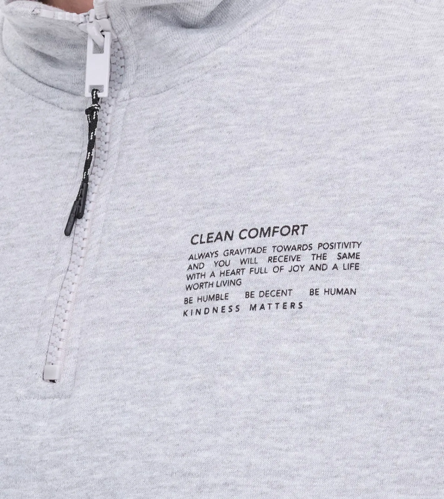 Pullover & Sweater*STITCH & SOUL Herren Sweater mit Reißverschluss moderner Troyer-Pullover mit Stehkragen Baumwoll-Pullover H10014C21404A 23200 Hellgrau