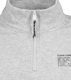 Pullover & Sweater*STITCH & SOUL Herren Sweater mit Reißverschluss moderner Troyer-Pullover mit Stehkragen Baumwoll-Pullover H10014C21404A in Grau, Blau oder Grün