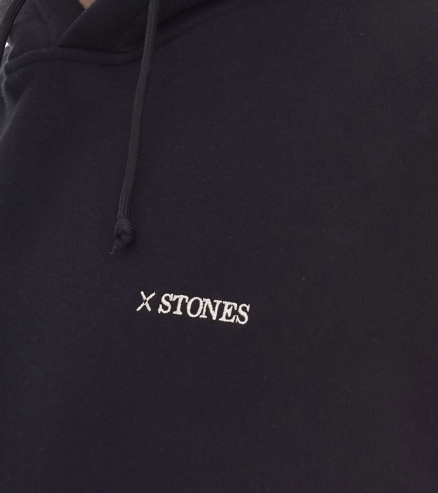 Pullover & Sweater*STONES Herren Hoodie moderner Kapuzen-Pullover mit Logo-Stick Baumwoll-Pullover Oversized-Fit 400gsm Schwarz