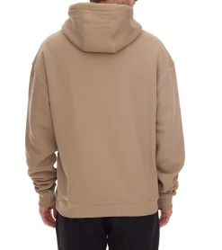 Pullover & Sweater*STONES Herren Oversized-Hoodie moderner Baumwoll-Hoodie 400gsm mit Kapuze mit Logo-Stickerei Hellbraun