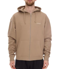 Jacken & Mäntel*STONES Herren Oversized-Jacke moderner Baumwoll-Jacke 400gsm mit Kapuze mit Logo-Stickerei oder Schwarz Hellbraun