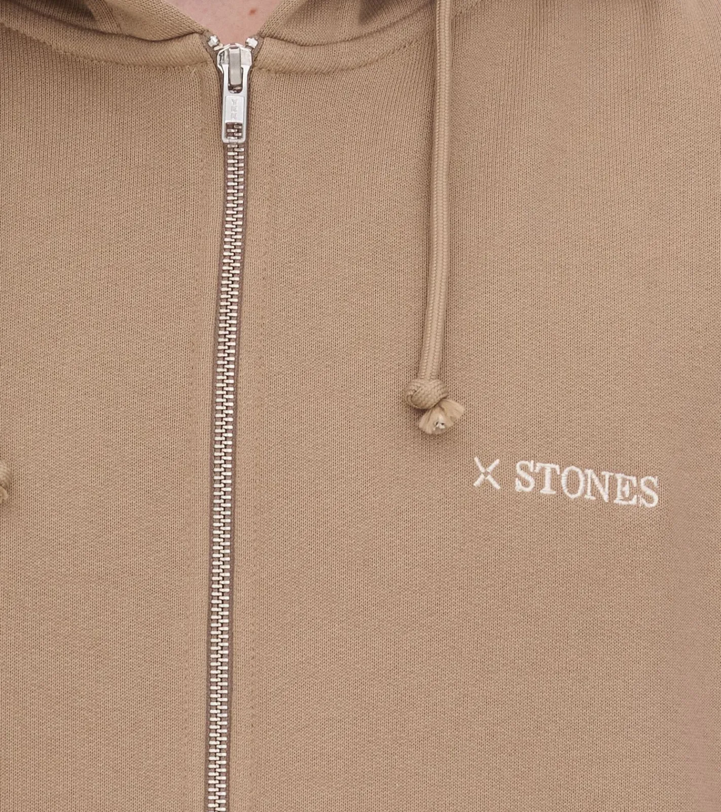 Jacken & Mäntel*STONES Herren Oversized-Jacke moderner Baumwoll-Jacke 400gsm mit Kapuze mit Logo-Stickerei oder Schwarz Hellbraun