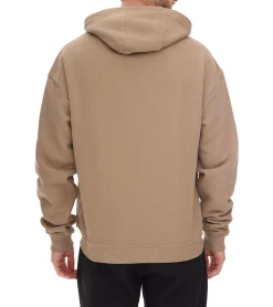 Jacken & Mäntel*STONES Herren Oversized-Jacke moderner Baumwoll-Jacke 400gsm mit Kapuze mit Logo-Stickerei oder Schwarz Hellbraun