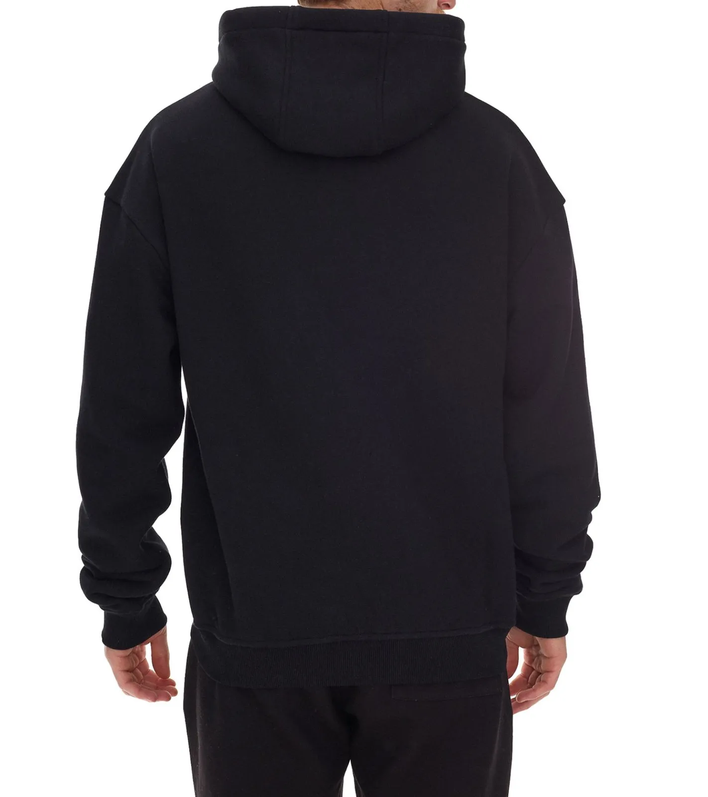 Jacken & Mäntel*STONES Herren Oversized-Jacke moderner Baumwoll-Jacke 400gsm mit Kapuze mit Logo-Stickerei oder Schwarz Hellbraun