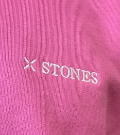 Pullover & Sweater*STONES Herren Pullover Baumwoll-Sweater Rundhals-Sweater Oversize-Sweater 400gsm Sweatshirt Pink