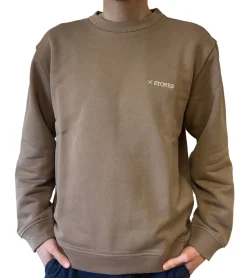 Pullover & Sweater*STONES Herren Pullover Baumwoll-Sweater Rundhals-Sweater Oversize-Sweater 400gsm Sweatshirt Rot, Dunkelbraun oder Braun