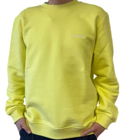 Pullover & Sweater*STONES Herren Pullover Baumwoll-Sweater Rundhals-Sweater locker geschnittenes Sweatshirt 400gsm knalliges Gelb