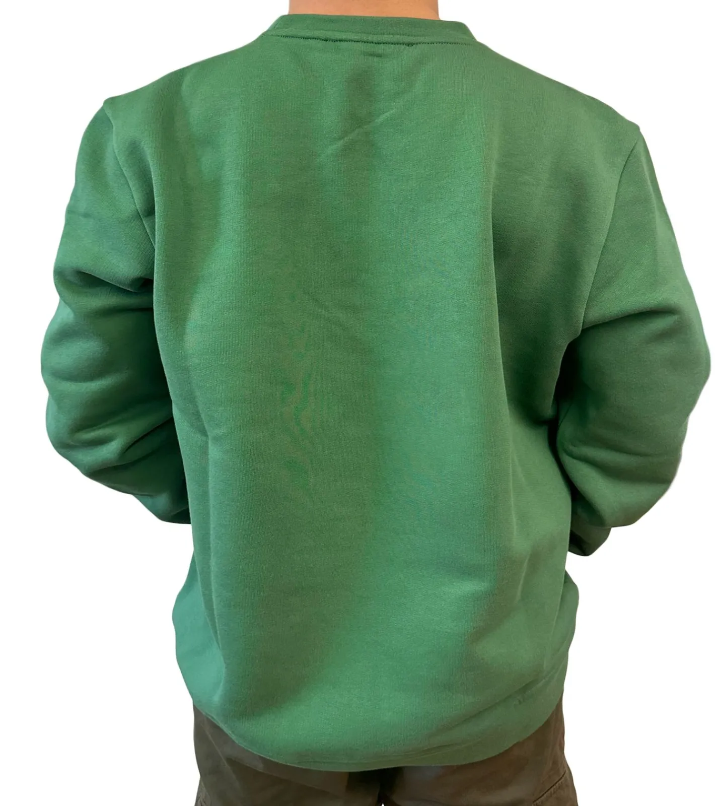 Pullover & Sweater*STONES Herren Sweatshirt aus Baumwolle cooler Oversized Pullover 400gsm modernes Shirt mit Rundhals und Stick-Logo Grün