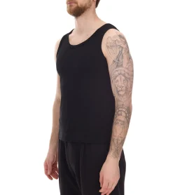 T-Shirts & Tank Tops*STONES Herren Tank Top Baumwoll-Shirt Basic-Top Rundhals-Top Achsel-Shirt Unterhemd Schwarz