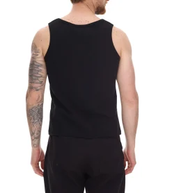 T-Shirts & Tank Tops*STONES Herren Tank Top Baumwoll-Shirt Basic-Top Rundhals-Top Achsel-Shirt Unterhemd Schwarz