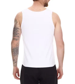 T-Shirts & Tank Tops*STONES Herren Tank Top modernes Muskel-Shirt aus Baumwolle Rundhals-Top Unterhemd Weiß