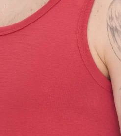 T-Shirts & Tank Tops*STONES Herren Tank Top modernes Baumwoll-Shirt Rundhals-Top farbenfrohes Achsel-Shirt Unterhemd Rot