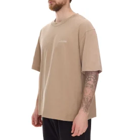 T-Shirts & Tank Tops*STONES Herren T-Shirt modernes Shirt aus Baumwolle Kurzarm-Shirt 240gsm mit Rundhals und Stick-Logo Oversized Fit Hellbraun