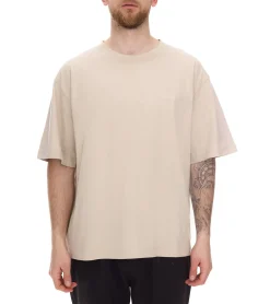 T-Shirts & Tank Tops*STONES Herren T-Shirt schlichtes Baumwoll-Shirt mit Rundhals und Stick-Logo Kurzarm-Shirt 240gsm Oversized Rot, Schwarz, Beige oder Hellbraun