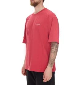 T-Shirts & Tank Tops*STONES Herren T-Shirt schlichtes Baumwoll-Shirt mit Rundhals und Stick-Logo Kurzarm-Shirt 240gsm Oversized Rot