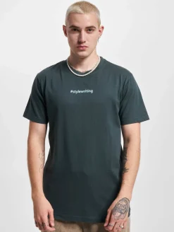 T-Shirts & Tank Tops*Stylewriting Logo T-Shirt Dunkelgrün/Aqua