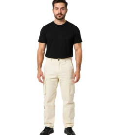 Jeans & Hosen*O46 stylische Herren Cargo-Jeans 4 Pocket Style Freizeit-Hose mit vielen Taschen BR6016 Beige