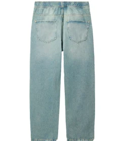 Jeans & Hosen*O46 stylische Herren Jeans im Jogger-Stil Denim-Hose Baggy Leg mit Bindeband BR-1200-203 Hell-Blau
