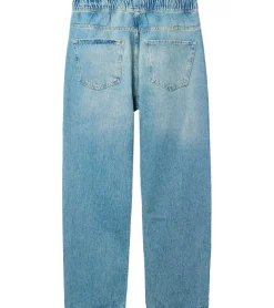 Jeans & Hosen*O46 stylische Herren Jeans im Jogger-Stil Denim-Hose Baggy Leg mit Bindeband BR-1200-1700 Hell-Blau