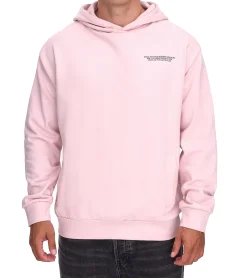 Pullover & Sweater*SUBLEVEL Herren Kapuzen-Pullover Baumwoll-Hoodie mit Eingriffstaschen Sweater H10014T21326A in Rosa oder Weiß